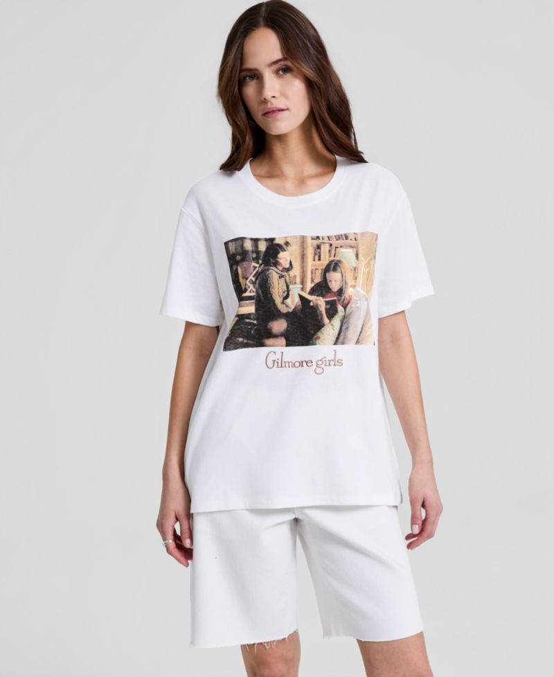 Women's Gilmore Girls Graphic-Print Crewneck T-Shirt