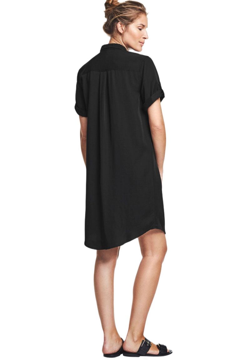 Women's Button Front Linen Shirtdress