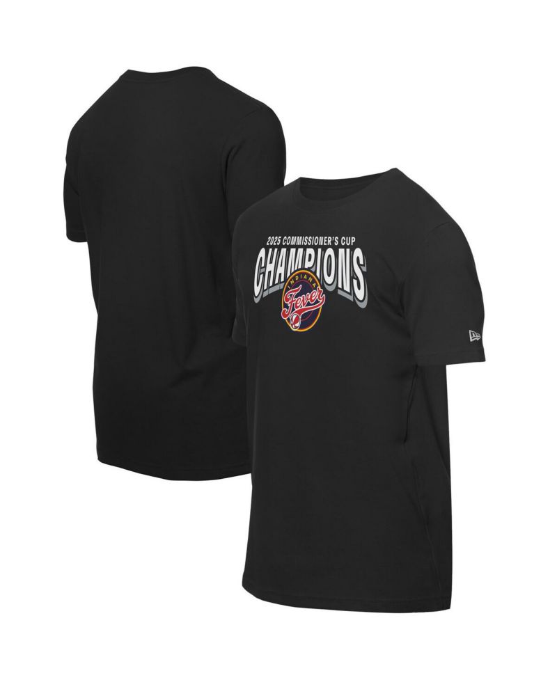 Men's and Women's Black Indiana Fever 2025 WNBA Commissioner's Cup Champions T-Shirt