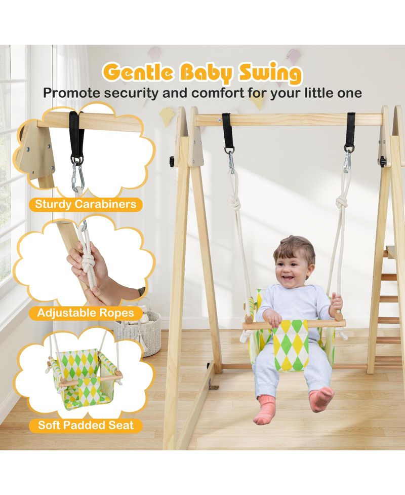 4-in-1 Indoor Jungle Gym with Baby Swing