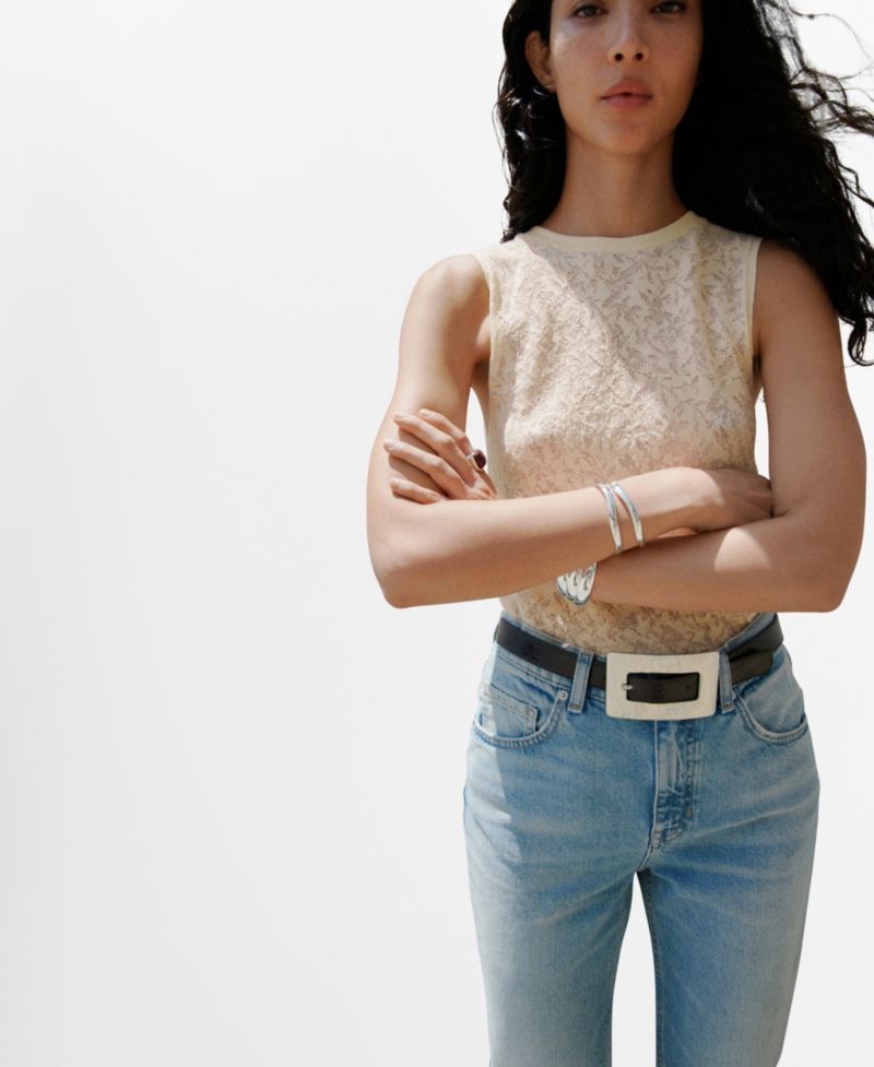 Women's Openwork Knit Top