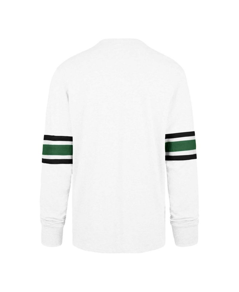 Men's White New York Jets Gridiron Throwback Premier Brex Long Sleeve T-Shirt