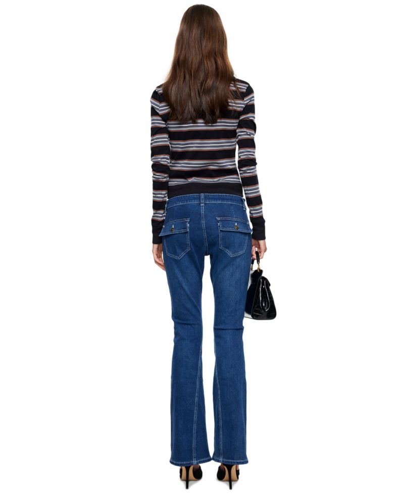 Women's Bada Bing Striped Button Down Knit Top