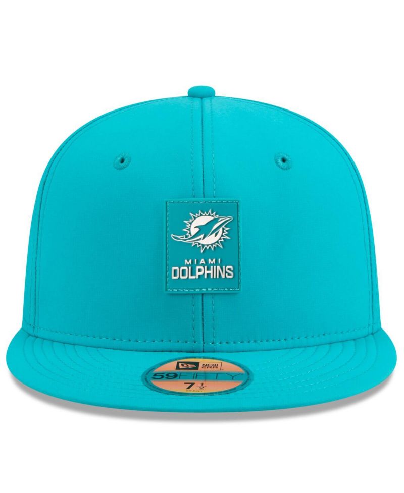 Men's Aqua Miami Dolphins 2025 Sideline 59FIFTY Fitted Hat