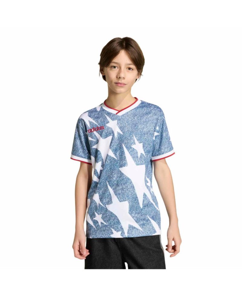 Big Boys and Girls Blue USA Soccer 1994 Denim Graphic Fashion Jersey