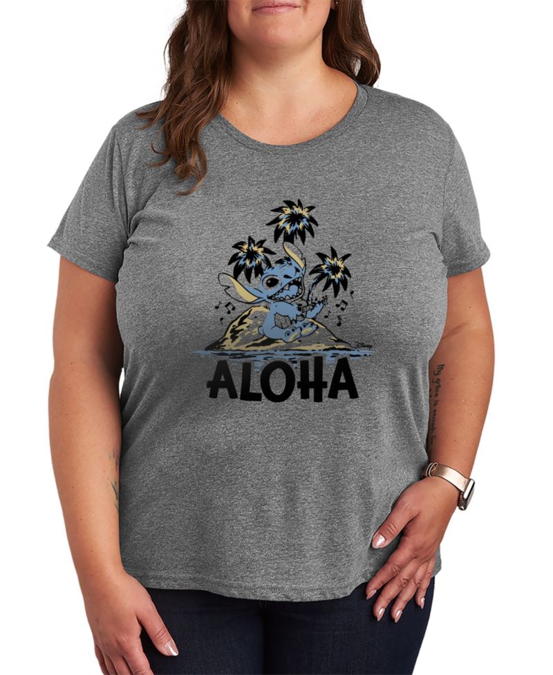 Plus Size Lilo Stitch Aloha Island Short-Sleeve Graphic T-Shirt