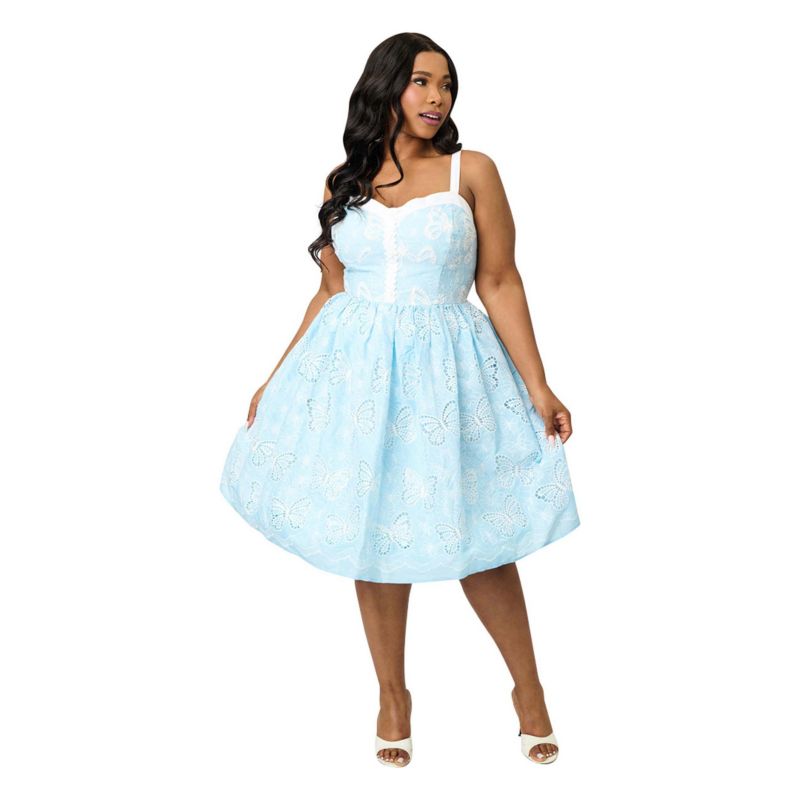 Plus Size 1950s Sleeveless Swing Dress