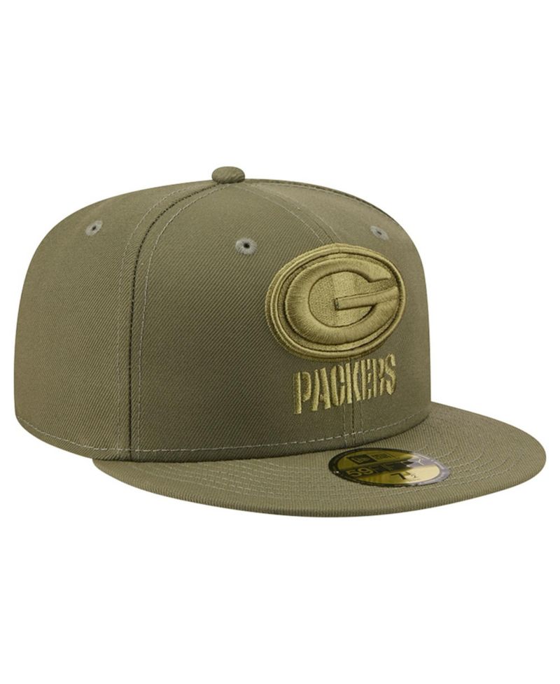 Men's Olive Green Bay Packers Color Pack 59FIFTY Fitted Hat