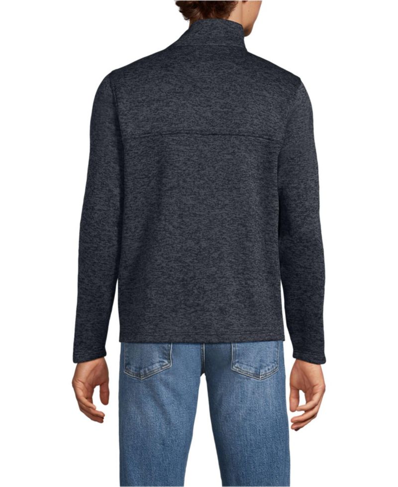 Men's Sweater Fleece Snap Neck Pullover Jacket