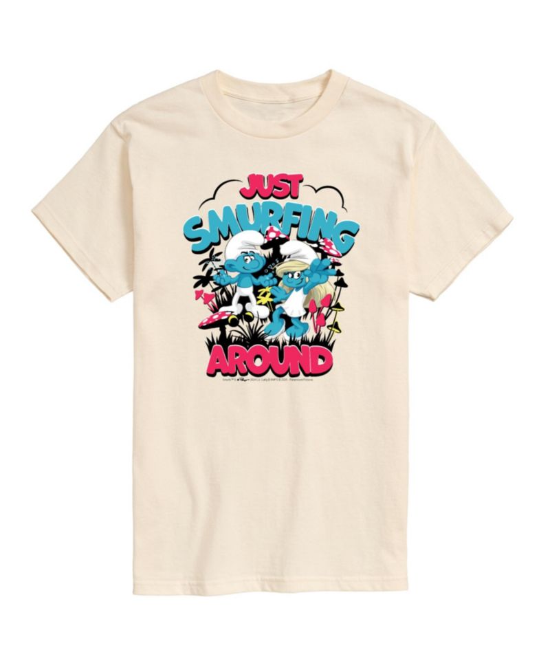 Men's Smurfs Movie Just Smurfing Around Graphic T-Shirt