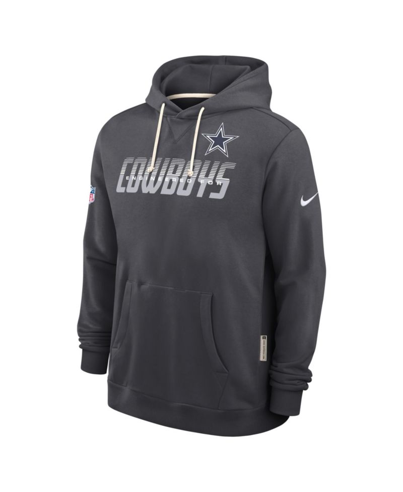Men's Charcoal Dallas Cowboys Sideline Standard Issue Top Prospect Dri-FIT Hoodie