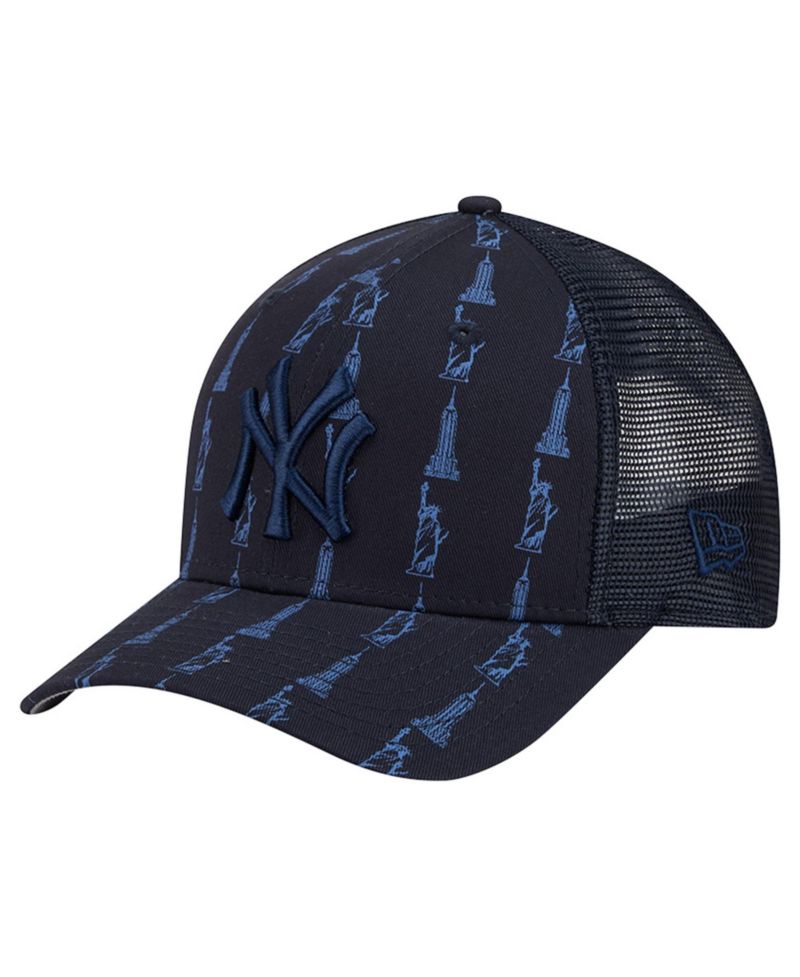 Men's Navy New York Yankees Tonal Icon 9FORTY M-Crown Adjustable Trucker Hat