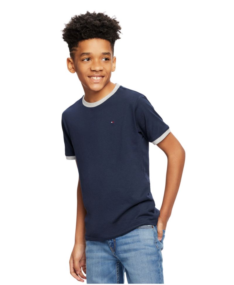 Футболка с вышитым логотипом Ken с контрастной отделкой для малышей и маленьких мальчиков