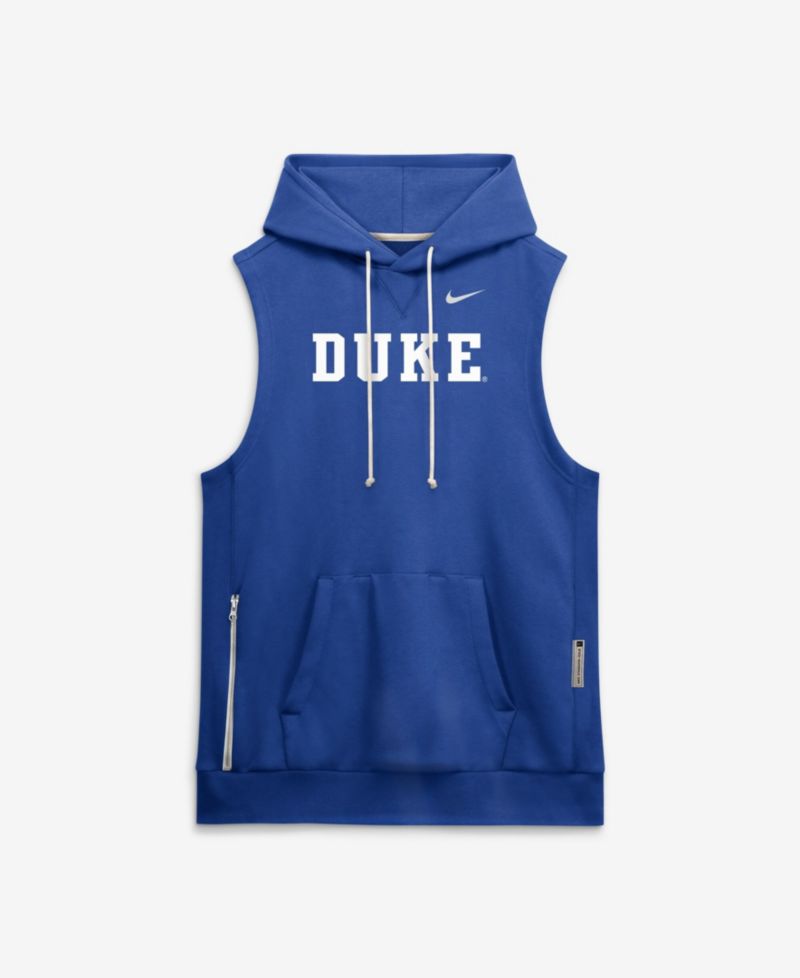 Men's Royal Duke Blue Devils 2026 Sideline Sleeveless Dri-FIT Hoodie
