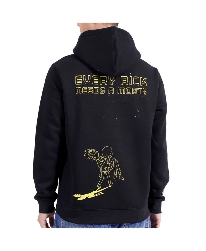 Men's Black Rick And Morty Every Rick Pullover Hoodie