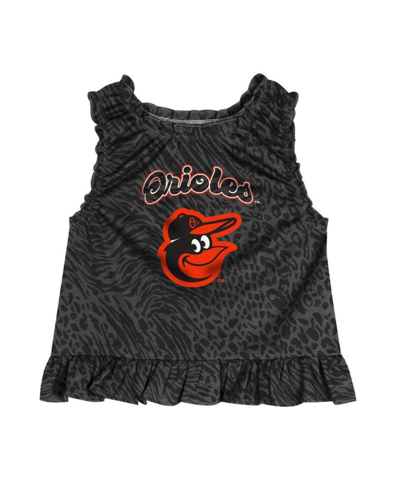 Baby Boys and Girls 2-Piece Black Baltimore Orioles Playground Dress and Bloomers Set