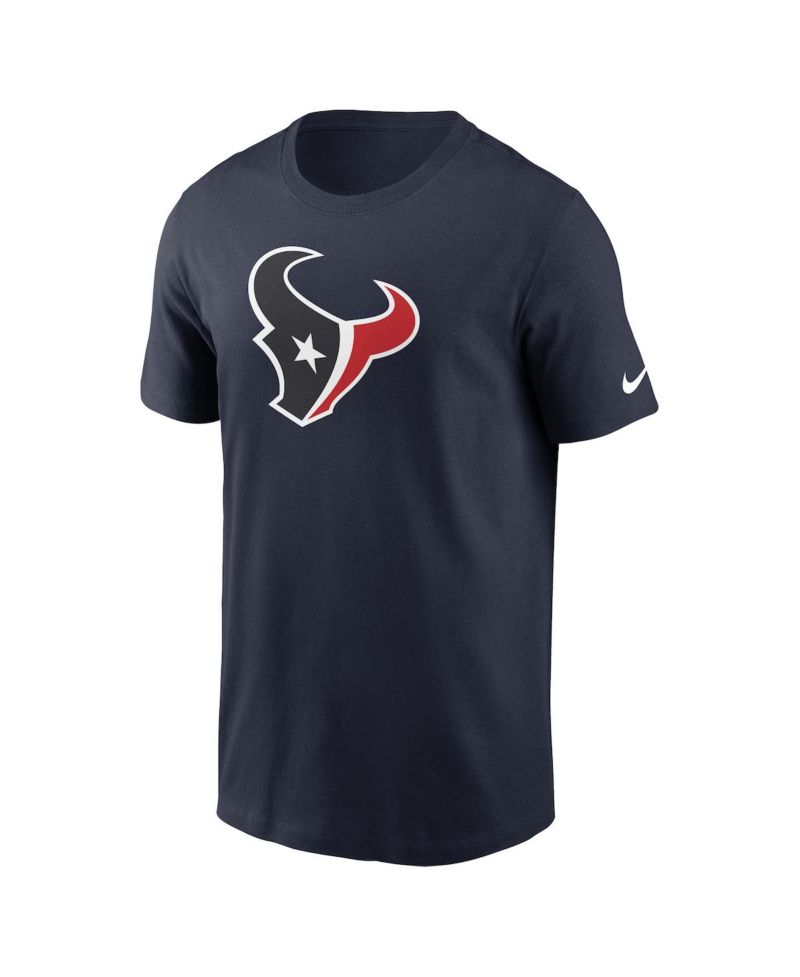 Men's Navy Houston Texans Rewind Logo Essential T-Shirt