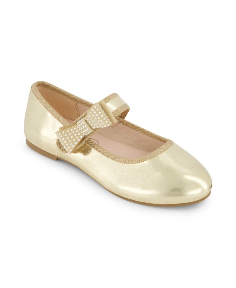 Little and Big Girls Amy Crystal Bow Ballet Flat