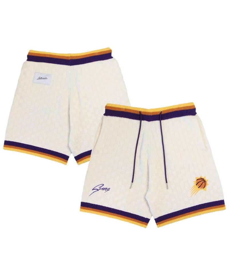 Men's and Women's Cream Phoenix Suns Solar Flare Premium Knit Shorts