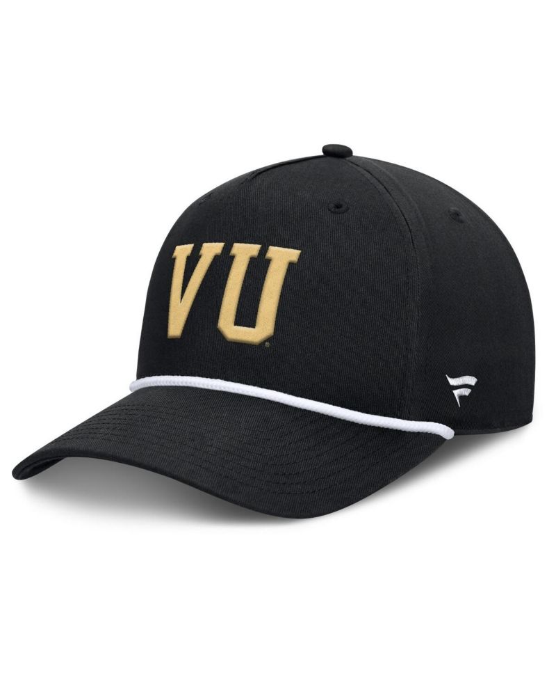 Men's Black Vanderbilt Commodores Foul Ball Rope Adjustable Hat