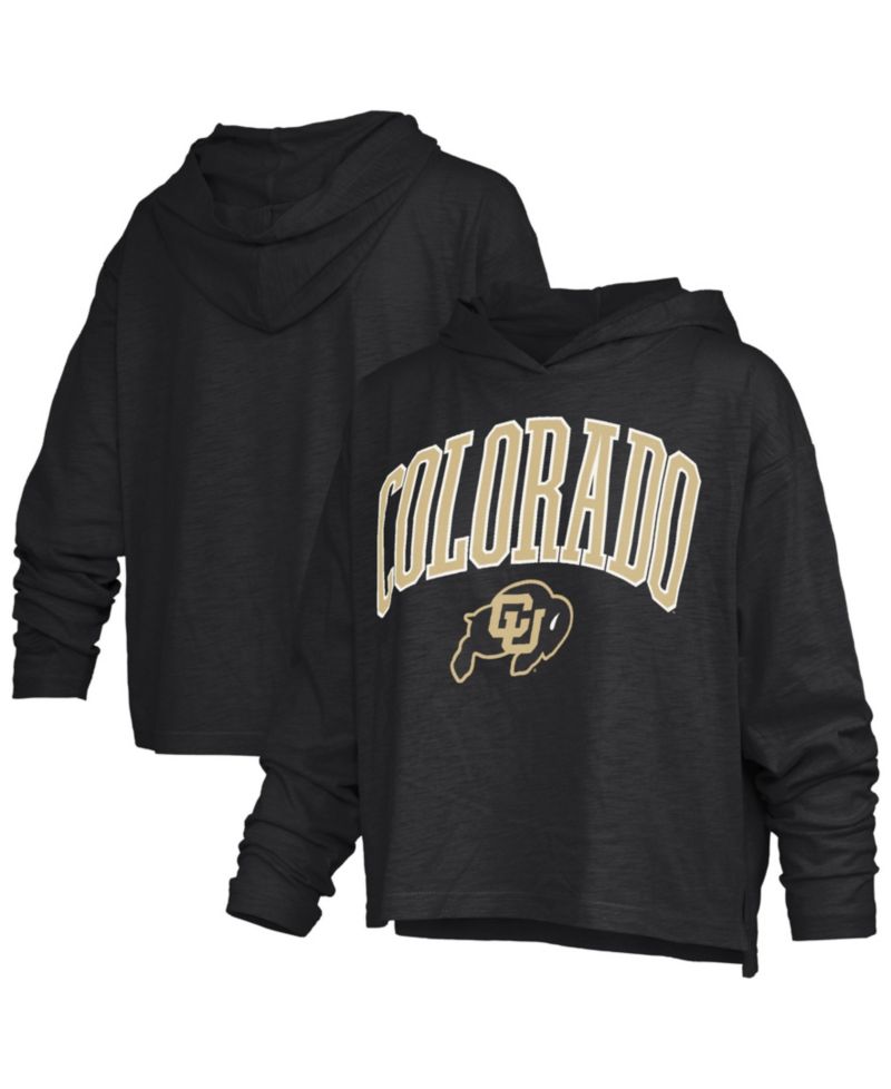 Women's Colorado Buffaloes Nelson Oversized Long-Sleeve Hooded T-Shirt