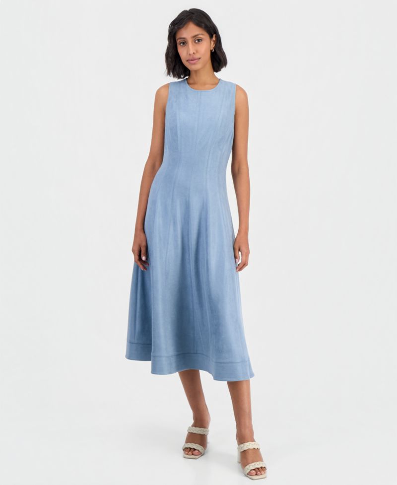 Women's Sleeveless A-Line Midi Dress