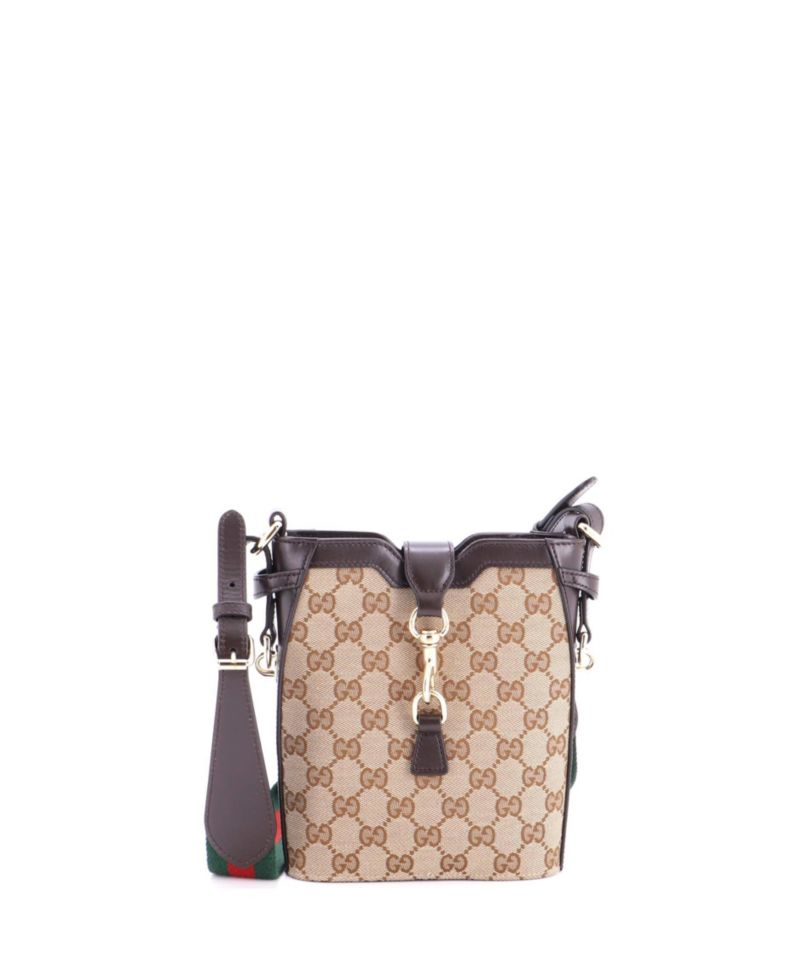Mini Bucket Bag GG Canvas with Leather