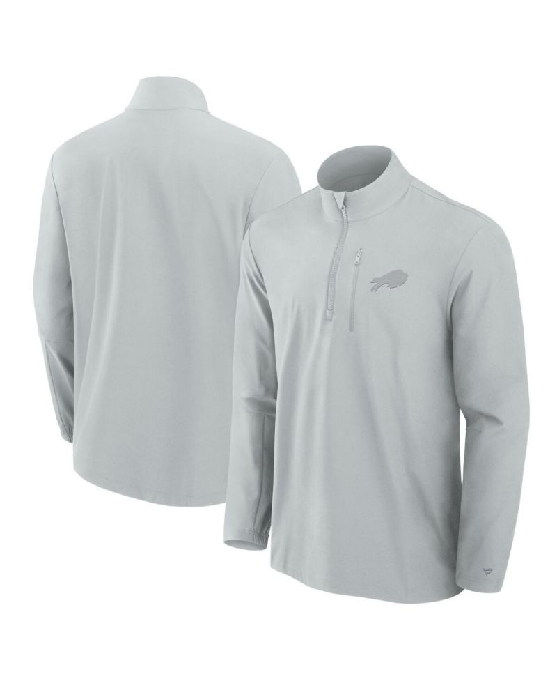 Men's Gray Buffalo Bills Front Office Woven Quarter-Zip Jacket