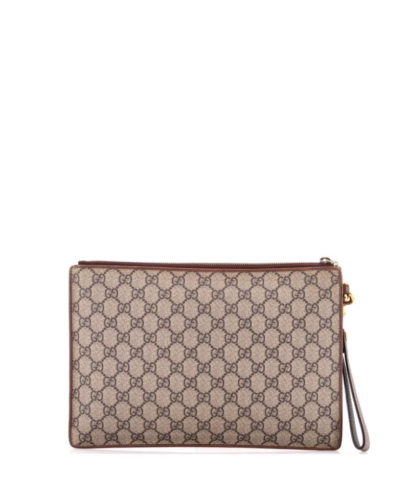 Gucci Pre-Owned Courrier GG Coated Canvas Zipper Pouch