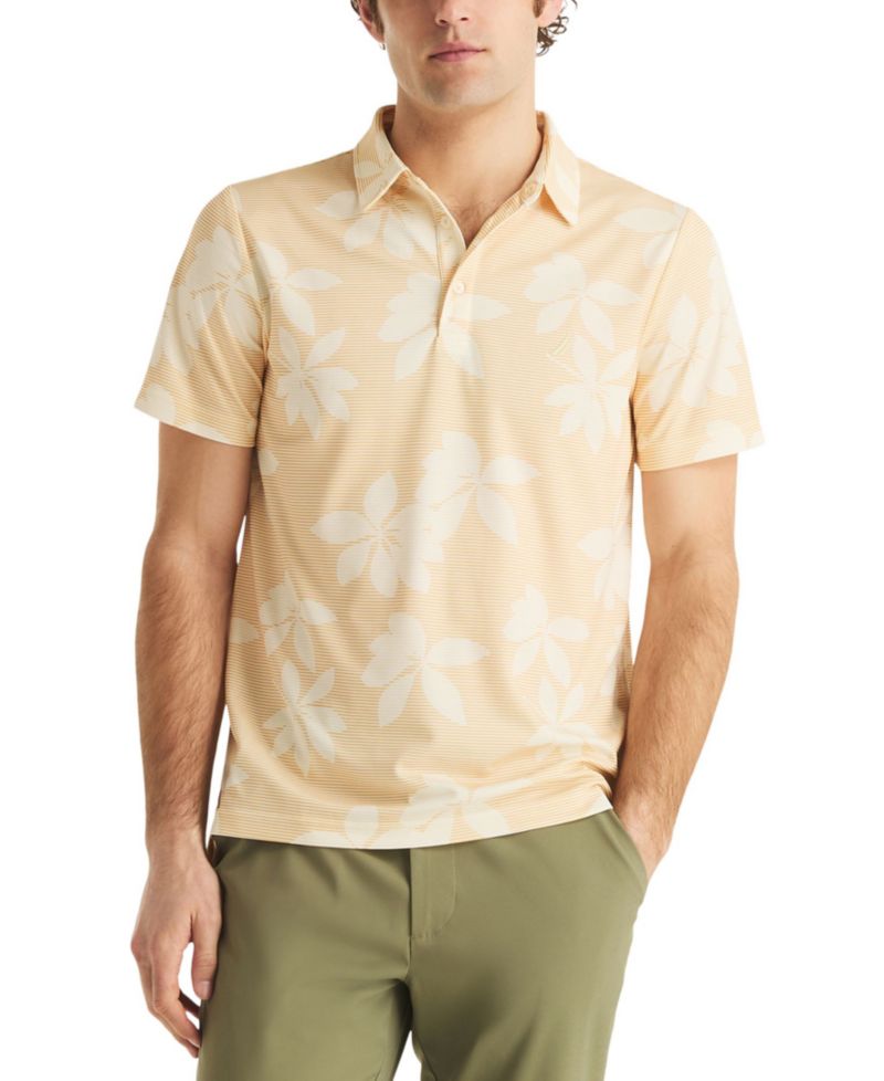 Men's Floral Print Golf Polo Shirt
