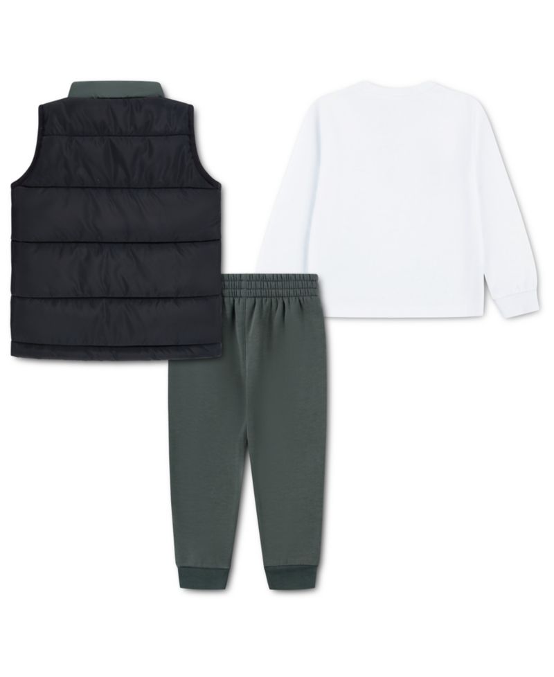 Boys' 2T-7 Crewneck T-shirt, Vest and Pants, 3-Piece Set