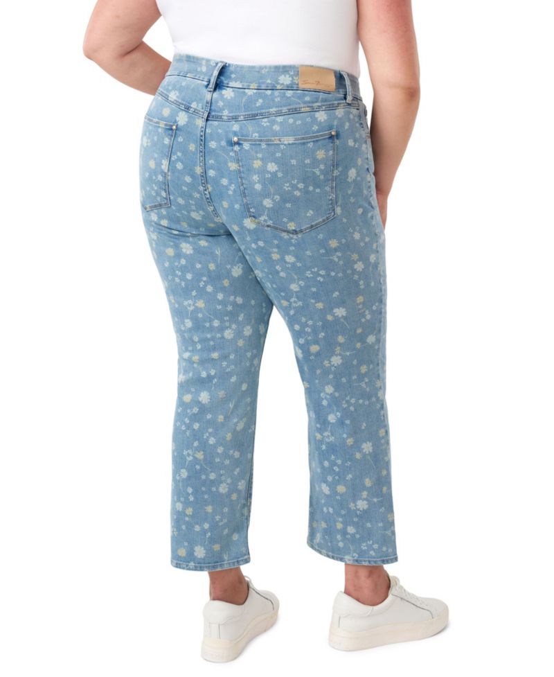 Plus Size Tummyless Ankle Straight Jeans