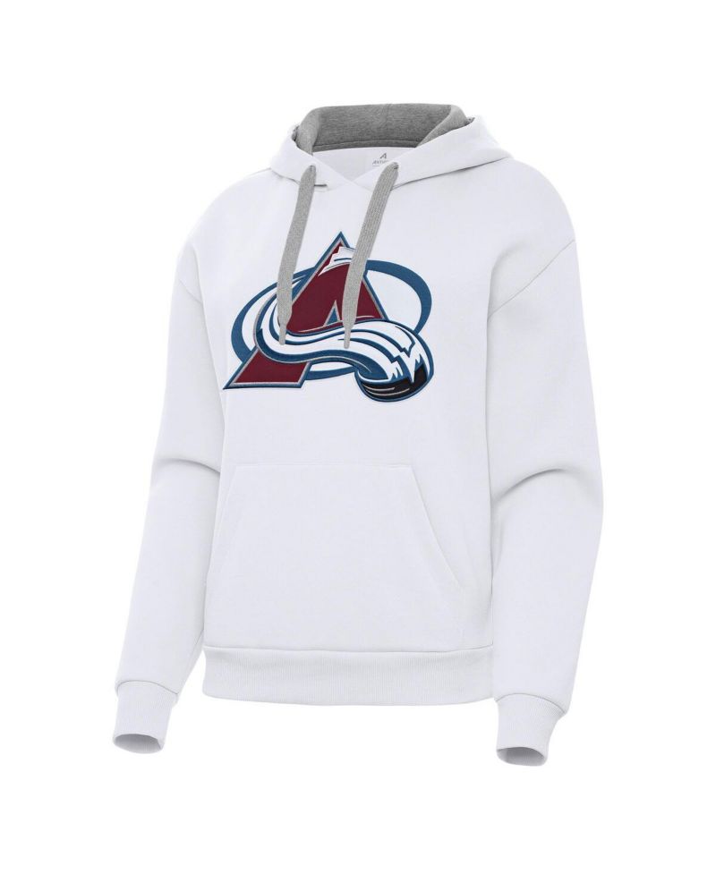 Women's White Colorado Avalanche Victory Pullover Hoodie
