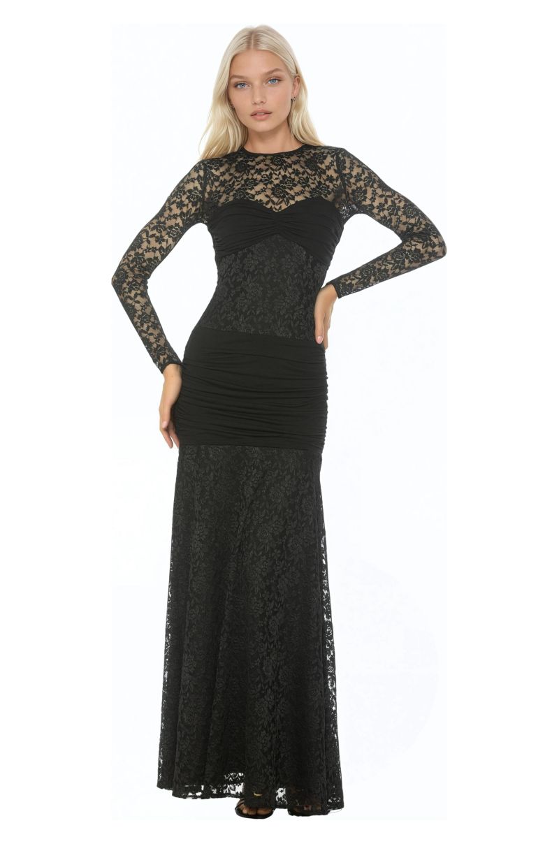 Women's Nova Long Sleeve Ruched Dress