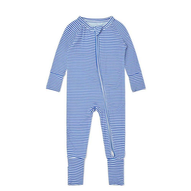 Boys Cobalt Stripe Bamboo Sleeper
