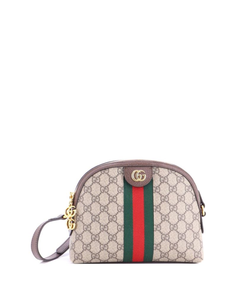 Small Ophidia Dome Shoulder Bag GG Coated Canvas