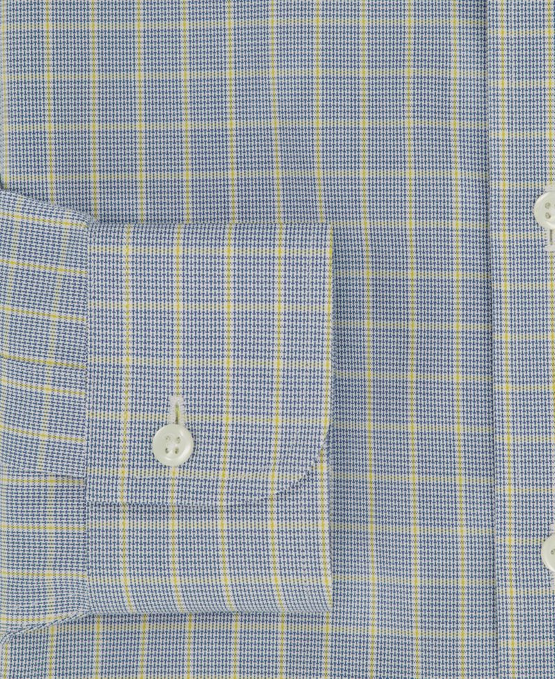 Men's Regular-Fit Navy Check Dress Shirt