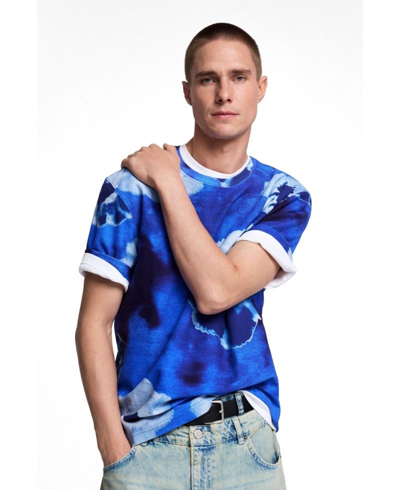 Men's Tie-dye flower T-shirt
