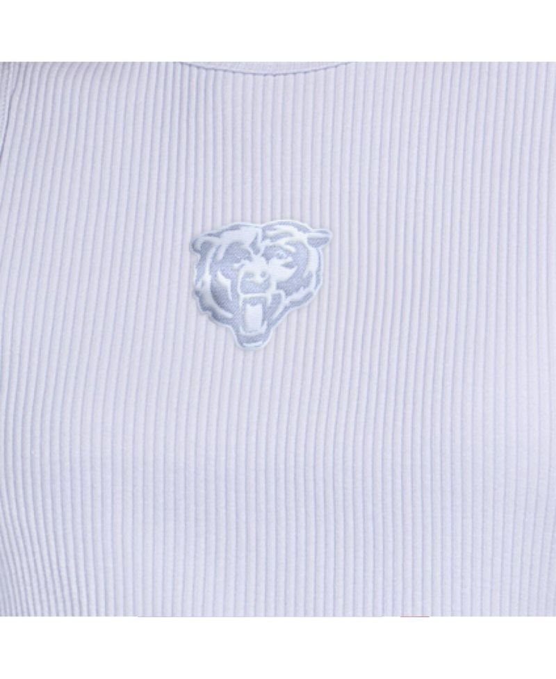 Women's Light Blue Chicago Bears Pastels Ribbed Tank Top