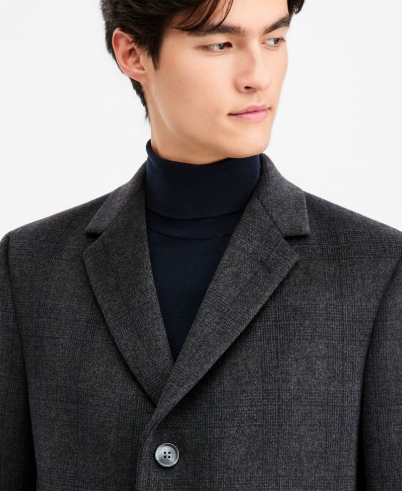 Men's Modern-Fit Wool-Blend Overcoat