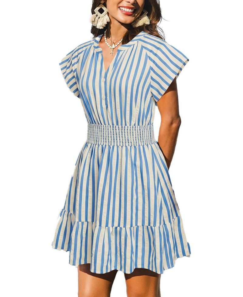 Women's Azalea Striped Mini Beach Dress
