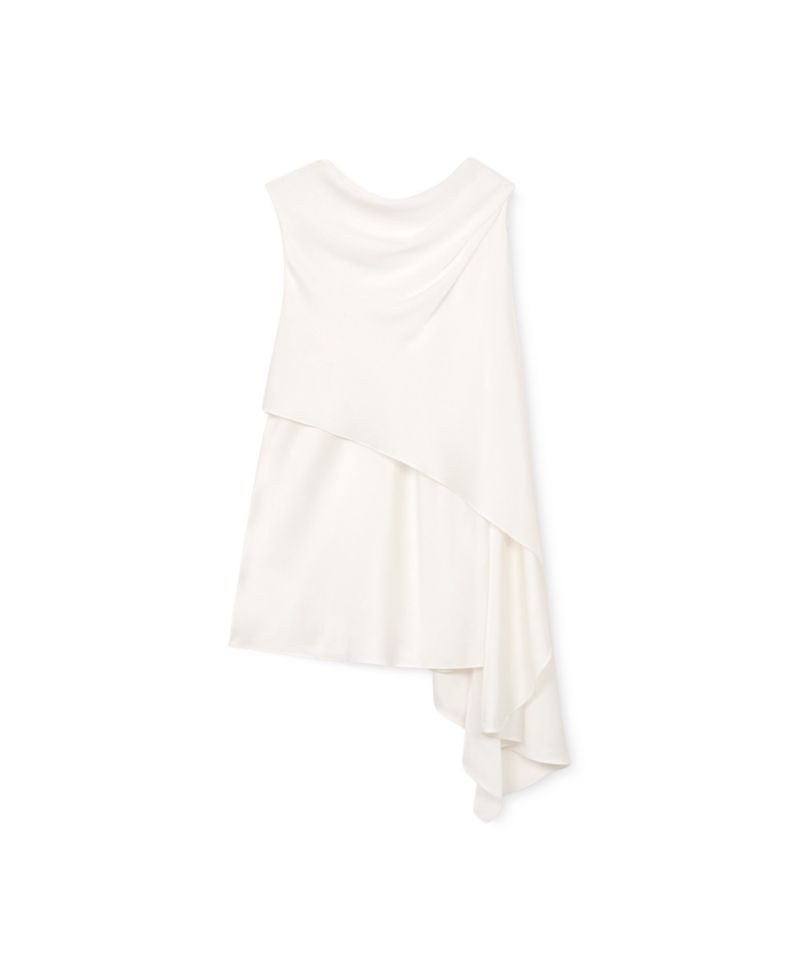Women's Nyra Sleeveless High-Cowl Neck Draped Silk-Blend Top