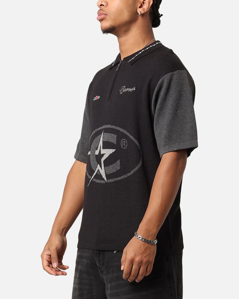 Men's C-Superstar Knitted Polo Shirt, Black, XXLarge