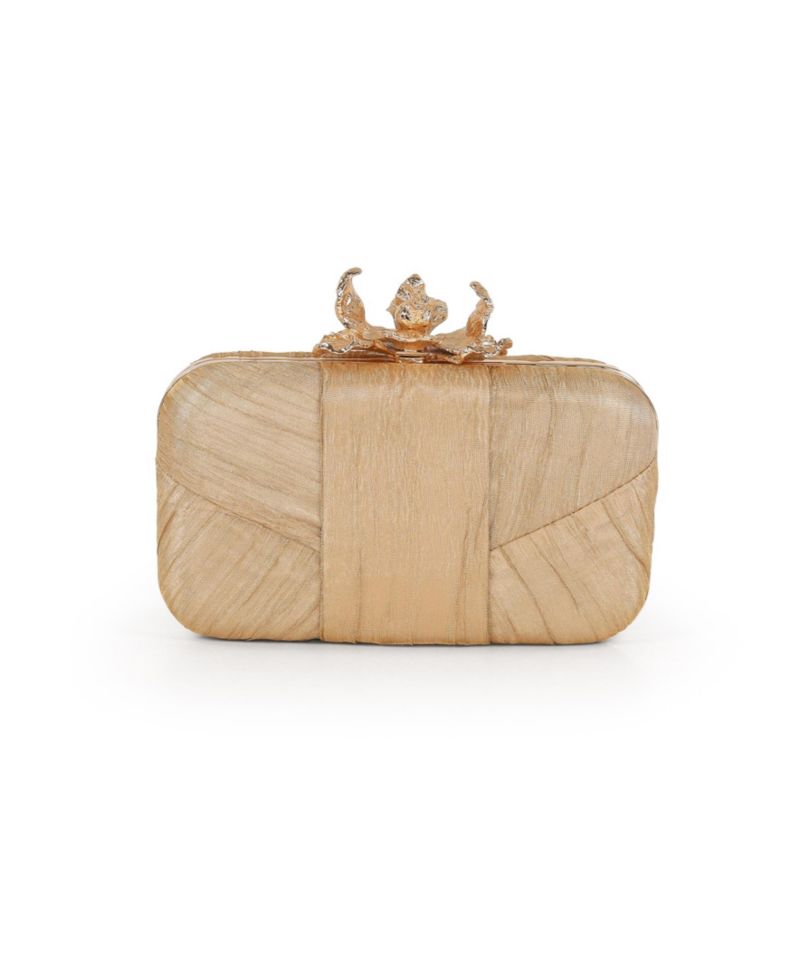 Women's Leilani Lame' Gusset Minaudiere