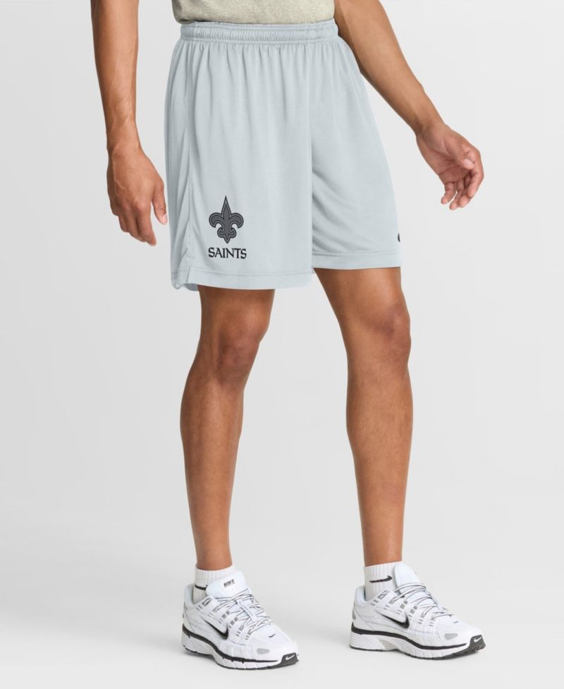 Men's Black/Platinum New Orleans Saints Sideline Standard Issue Dri-FIT Reversible Shorts