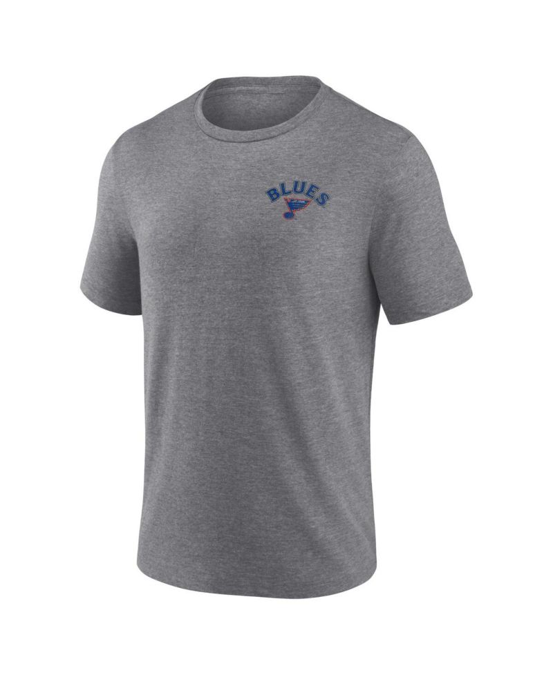 Men's Heather Gray St. Louis Blues Winger Tri-Blend T-Shirt