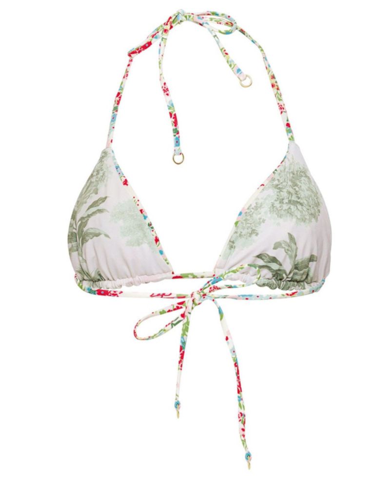 Women's Love in Bloom Alana Reversible Triangle Adjustable Straps Bikini Top
