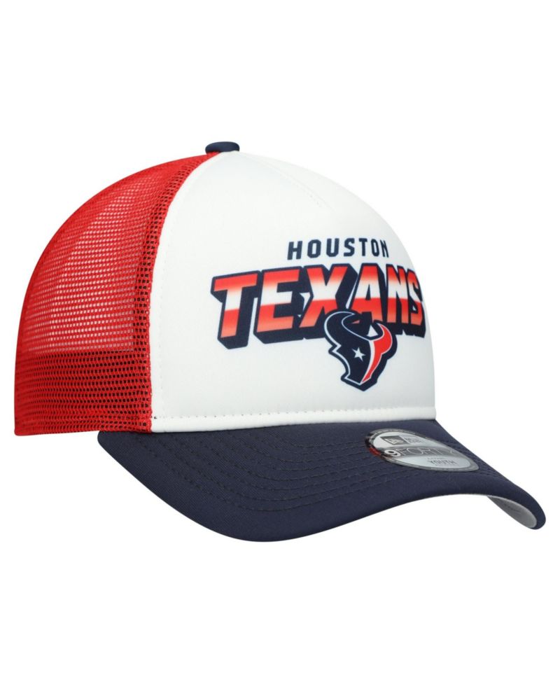 Big Boys and Girls White/Navy Houston Texans Streak 9FORTY A-Frame Adjustable Hat