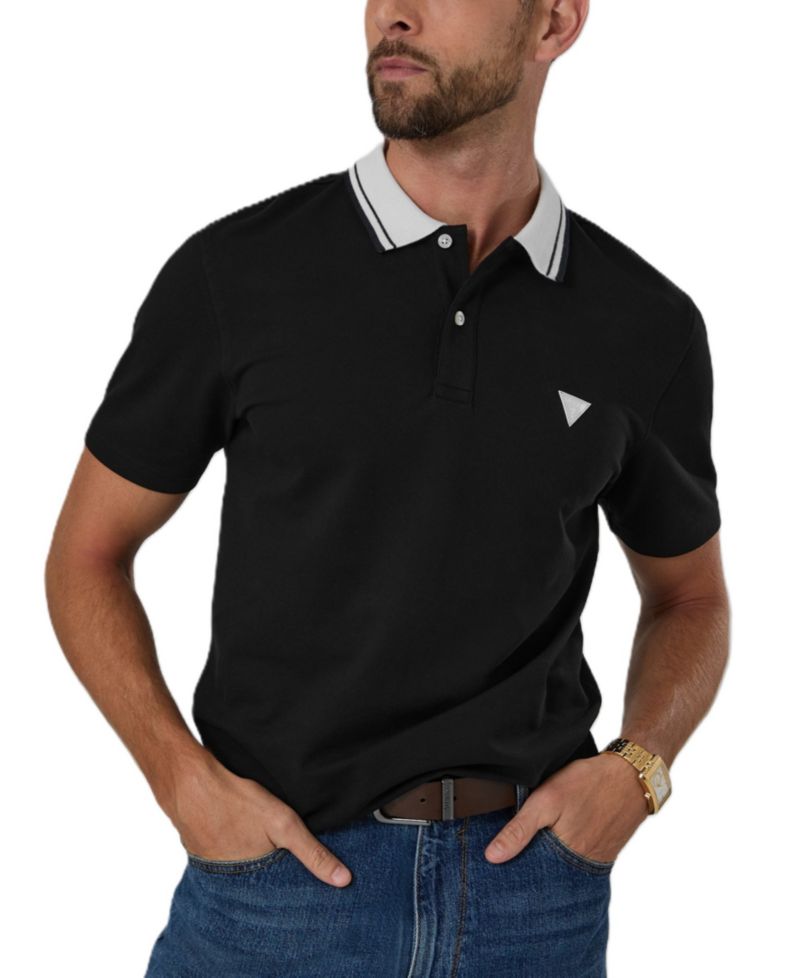 Men's Stretch Pique Slim-Fit Polo Shirt