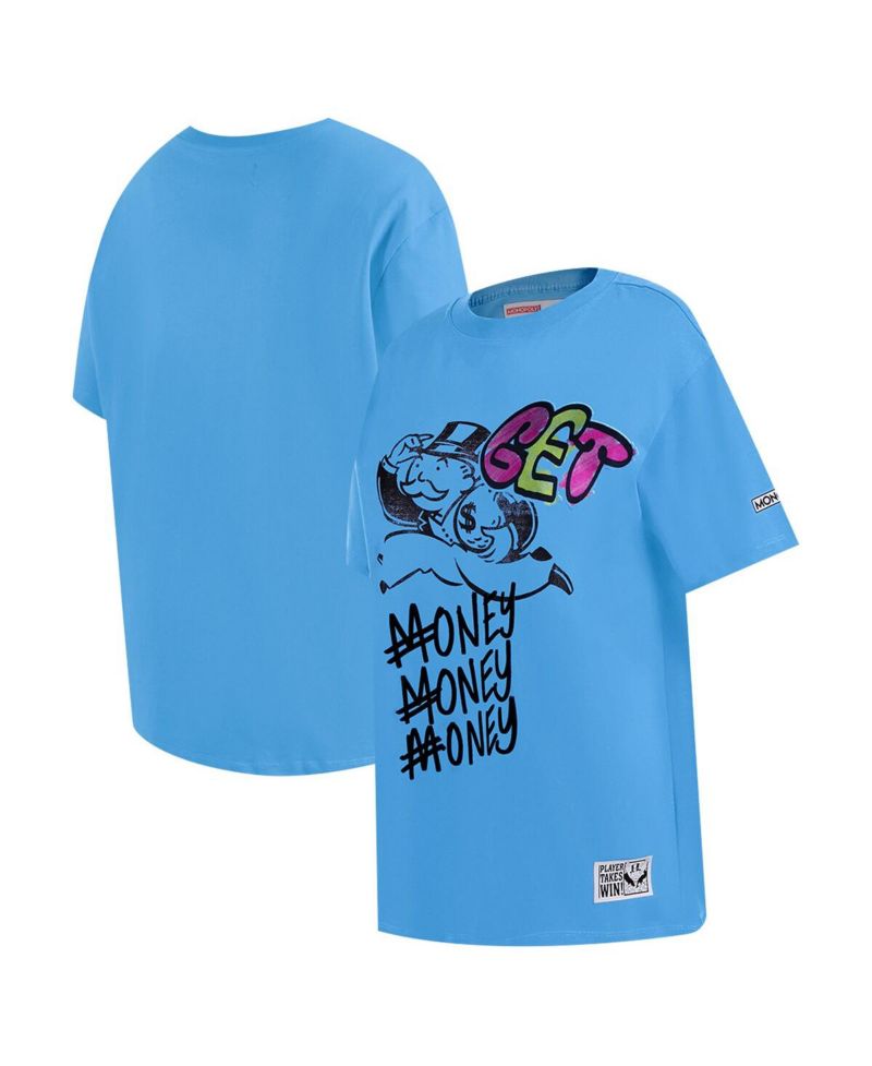 Women's Blue Monopoly Boyfriend T-Shirt